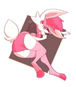 anthro butt clothing female heart_symbol jacket legwear looking_at_viewer looking_back lying on_side panties presenting presenting_hindquarters simple_background solo stockings topwear underwear junyois nintendo pokemon cinderace generation_8_pokemon pokemon_(species) 2021 digital_media_(artwork) hi_res pink_theme