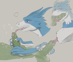 anthro ball_fondling balls blue_body blue_eyes blue_skin blush bodily_fluids claws cum cumshot duo ejaculation erection faceless_character faceless_male fangs fellatio fondling foreskin foreskin_play genital_fluids genitals grin handjob heart_symbol humanoid_genitalia humanoid_penis licking male male/male male_penetrated male_penetrating male_penetrating_male messy nude open_mouth oral orgasm partially_retracted_foreskin penetration penile penis penis_bite penis_lick sex sideways_oral smile teeth tongue tongue_in_foreskin tongue_out sarovak bandai_namco digimon mythology digimon_(species) dragon flamedramon mythological_creature mythological_scalie scalie
