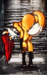 anthro ass_up blue_eyes butt feet female fur hair larger_female mature_anthro mature_female nude nude_anthro orange_body orange_fur pawpads pose red_hair shower size_difference slim smile solo tail whiskers 0l-fox-l0 caitlyn_(0l-fox-l0) canid canine fox mammal absurd_res digital_drawing_(artwork) digital_media_(artwork) hi_res huge_filesize pinup mother_(lore) parent_(lore)