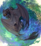 ambiguous_gender detailed_background feral grey_body grey_scales horn membrane_(anatomy) membranous_wings scales solo tail water wings jeacn dreamworks european_mythology how_to_train_your_dragon mythology toothless dragon fury_(httyd) mythological_creature mythological_scalie night_fury scalie western_dragon hi_res