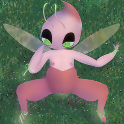 anthro bdsm belly bondage bound breasts butt female genitals glowing glowing_eyes nude open_mouth open_smile pink_body plant presenting presenting_vulva small_breasts smile solo tongue vine_bondage vines vulva tarn_the_vaporeon_(artist) nintendo pokemon pokemon_mystery_dungeon spike_chunsoft shiny_celebi_(eotds) celebi generation_2_pokemon legendary_pokemon pokemon_(species) 1:1 absurd_res hi_res