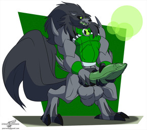 3_balls animal_genitalia animal_penis anthro athletic balls biceps big_penis biped black_nose bottomless canine_genitalia canine_penis claws clothed clothing condom digitigrade erection fangs fur genitals green_eyes grey_body grey_fur huge_penis male manly masturbation multi_balls multi_genitalia muscular muscular_anthro open_mouth pecs penile penile_masturbation penis sexual_barrier_device sharp_teeth shirt solo standing tail teeth text thick_penis toe_claws tongue topwear vest wolfblade ben_10 cartoon_network blitzwolfer alien canid canine loboan mammal english_text url
