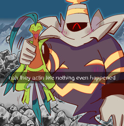 blush blush_lines duo eyes_closed holding_another lifting lifting_another male smile snapchat_caption text scribzag nintendo pokemon pokemon_mystery_dungeon snapchat spike_chunsoft dusknoir_(eotds) grovyle_the_thief dusknoir generation_3_pokemon generation_4_pokemon grovyle pokemon_(species) 2025 digital_media_(artwork) english_text meme