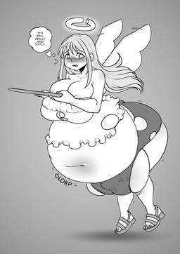 after_vore areola areola_slip balls balls_outline belly big_balls big_belly big_breasts biped breasts bulge butt detailed_bulge feet genital_outline genitals gynomorph gynomorph_humanoid huge_balls huge_breasts humanoid_feet intersex intersex_humanoid overweight plantigrade solo text thought_bubble vore wings ecchipandaa interspecies_reviewers crimvael_(interspecies_reviewers) angel angel_humanoid humanoid 2020 absurd_res greyscale hi_res monochrome