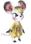 anthro bottomless clothed clothing female shirt shirt_only solo t-shirt t-shirt_only topwear topwear_only perokisu animal_crossing nintendo bella_(animal_crossing) mammal mouse murid murine rodent absurd_res hi_res