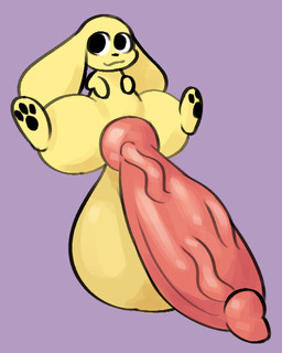 :3 animal_genitalia animal_penis anthro balls big_balls big_penis black_paws canine_genitalia canine_penis fur genitals huge_balls huge_penis hyper hyper_balls hyper_genitalia hyper_penis knot long_ears male paws penis purple_background simple_background solo vein veiny_penis yellow_body yellow_fur evilfiendish chikn_nuggit chikn_nuggit_(chikn_nuggit) canid canine canis domestic_dog mammal
