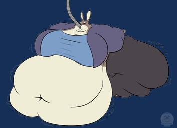 anthro belly belly_expansion belly_overhang big_belly big_breasts big_butt black_bottomwear black_clothing black_eyebrows black_pants blue_clothing blue_shirt blue_topwear bottomwear breast_expansion breasts butt butt_expansion chubby_cheeks clothing deep_navel expansion eyebrows eyelashes female grey_body grey_ears hose hose_in_mouth hose_inflation huge_belly huge_breasts huge_butt hyper hyper_belly hyper_breasts hyper_butt inflation jacket logo morbidly_obese morbidly_obese_anthro morbidly_obese_female multicolored_body navel obese obese_anthro obese_female overweight overweight_anthro overweight_female pants purple_clothing purple_eyes purple_jacket purple_topwear shirt simple_background solo swelling three-quarter_view tight_clothing topwear transparent_background two_tone_body weight_gain white_body white_inner_ear glwuffie disney zootopia judy_hopps lagomorph leporid mammal rabbit 2025 alpha_channel artist_logo colored digital_drawing_(artwork) digital_media_(artwork) flat_colors