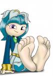 5_toes barefoot feet female foot_focus looking_at_viewer not_furry plant simple_background soles solo toes white_background dharmin1234 sega sonic_the_hedgehog_(series) sonic_x galaxina_the_seedrian alien elemental_creature flora_fauna humanoid seedrian