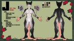 andromorph anthro arm_tattoo black_body black_fur claws fur green_eyes intersex male mastectomy_scar philosophy3008 scar solo split_color_hair tail tattoo text white_body white_fur maraschinoo j_(philosophy3008) american_opossum mammal marsupial 16:9 4k absurd_res english_text hi_res model_sheet widescreen nonbinary_(lore)