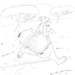 anthro athletic_wear big_butt bodily_fluids bottomwear butt clothed clothed_anthro clothed_female clothing excessive_sweat exercise exercise_clothing female gym_bottomwear gym_shirt gym_shorts gym_topwear huge_butt huge_hips huge_thighs hyper hyper_butt jewelry necklace outside plant running shirt short_story shorts solo sound_effects sweat sweat_on_ass sweaty_armpit sweaty_butt thick_thighs topwear tree wide_hips min_(artist) animalympics kit_mambo felid lion mammal pantherine 1:1 hi_res monochrome