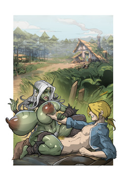 accessory areola big_breasts blonde_hair breast_grab breasts captured cowgirl_position day duo ear_piercing ear_ring fantasy female from_front_position grass green_body green_skin hair hand_on_breast huge_breasts humanoid_pointy_ears interspecies larger_male light_body light_skin long_hair male male/female markings muscular nipples not_furry on_bottom on_top outside pale_skin piercing plant pointy_ears pubes ring_piercing sex shield size_difference smaller_female smile thick_thighs tribal white_hair yellow_eyes marshviolet8 dungeons_and_dragons hasbro wizards_of_the_coast goblin human humanoid mammal absurd_res hi_res