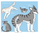 albino alternate_color alternate_form ambiguous_gender border catified chibi facial_scar feral fur grey_body grey_fur grey_stripes kemono scar solo striped_body striped_fur stripes tail text white_body white_border white_fur yellow_eyes temitess ginga_(series) kagetora_(ginga) canid canine canis domestic_cat domestic_dog felid feline felis hybrid kai_ken mackerel_tabby mammal spitz wolf 2016 full-length_portrait hi_res japanese_text model_sheet portrait translation_request male_(lore)