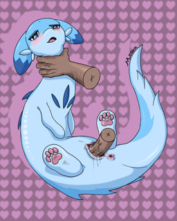 anus asphyxiation blue_body blue_eyes blush blush_lines bodily_fluids choking disembodied_hand disembodied_penis ears_down female feral genital_fluids genitals heart_eyes heart_symbol looking_pleasured male male/female pawpads paws penetration penile penile_penetration penis pivoted_ears sex simple_background sitting spikes tail vaginal_fluids vulva mosnir palworld pocketpair chillet human mammal pal_(species)