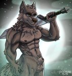 abs animal_genitalia animal_penis anthro balls biceps bulge canine_genitalia canine_penis fur genitals green_eyes jewelry male medieval melee_weapon multicolored_body multicolored_fur muscular muscular_anthro muscular_male neck_tuft nipples nude pecs penis sheath simple_background solo solo_in_panel sword sword_on_back tail tuft two_tone_body two_tone_fur weapon dogboy55_artss far_beyond_the_world_(series) ranok_(far_beyond_the_world) canid canine canis mammal wolf absurd_res digital_drawing_(artwork) digital_media_(artwork) hi_res shaded