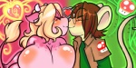 anthro big_breasts blonde_hair blush breasts cleavage clothed clothing duo eyes_closed eyewear female frutiger_metro fungus glasses hair heart_symbol horn huge_breasts kiss_on_lips kissing male male/female mushroom nerd super_mushroom tail cyn. milkie mario_bros milkjunkie nintendo milkie_souris ruby_(rubyluvcow) bovid bovine cattle mammal mouse murid murine rodent 2010 2:1 digital_media_(artwork) low_res shaded