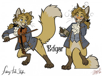 blush bottomless clothed clothing countershading cravat digitigrade drunk fluffy fluffy_tail holding_object rococo_clothing simple_background substance_intoxication tail text whiskers tatujapa edgar_vladilisitsa canid canine fox mammal 2025 english_description english_text hi_res signature watermark