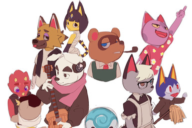 black_eyes blue_body blue_eyes blue_fur brown_body brown_fur female fur grey_body grey_fur group hair male purple_body purple_eyes purple_fur red_body red_eyes red_scales scales white_body white_fur white_hair yellow_body yellow_fur yellow_sclera hemuchang animal_crossing nintendo ankha_(animal_crossing) bob_(animal_crossing) c.j._(animal_crossing) flick_(animal_crossing) k.k._slider kyle_(animal_crossing) raymond_(animal_crossing) rover_(animal_crossing) sprinkle_(animal_crossing) tom_nook_(animal_crossing) avian beaver bird canid canine canis chameleon domestic_cat domestic_dog felid feline felis lizard mammal penguin procyonid raccoon raccoon_dog reptile rodent scalie tanuki wolf 2020 hi_res