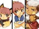 alternate_species anthro fur yellow_body yellow_fur ナミ fate_(series) nintendo pokemon type-moon archer_emiya shirou_emiya generation_1_pokemon generation_2_pokemon mammal pichu pikachu pokemon_(species) raichu rodent 4:3