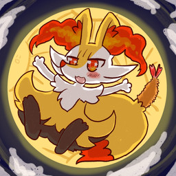 3_fingers 3_toes ambiguous_anthro ambiguous_gender anthro arm_tuft biped black_body black_fur blush blush_lines blush_stickers cheek_tuft chest_tuft cloud detailed_background digitigrade dipstick_tail facial_tuft feet fingers food front_view full_moon fur hip_tuft inner_ear_fluff looking_at_viewer markings midair moon multicolored_body multicolored_fur night nude_ambiguous nude_anthro object_in_tail open_:3 open_mouth open_smile orange_body orange_eyes orange_fur orange_inner_ear_fluff orange_nose orange_tail_tip outside pointy_ears prick_ears shoulder_tuft shrimp_(food) smile solo tail tail_markings tapering_snout toes tuft two_tone_tail white_body white_fur yellow_body yellow_fur yellow_tail annyui0611 nintendo pokemon braixen canid generation_6_pokemon mammal pokemon_(species) 1:1 2021 cel_shading colored digital_drawing_(artwork) digital_media_(artwork) full-length_portrait hi_res japanese_description portrait shaded translated_description