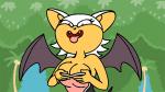 5_fingers anthro bat_wings breasts cleavage clothed clothing eyelashes fangs female fingers funny_face medium_breasts membrane_(anatomy) membranous_wings solo teeth tongue tongue_out wings keith2002 sega sonic_the_hedgehog_(series) rouge_the_bat bat mammal animated digital_media_(artwork) short_playtime