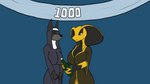 alcohol anthro beverage breast_jiggle celebration champagne champagne_bottle duo euphemism female female/female jiggling kissing milestone public surprise_kiss wet ruanshi circe_(ruanshi) francine_(ruanshi) canid canine canis cobra domestic_dog mammal reptile scalie snake 16:9 animated flat_colors hi_res short_playtime widescreen