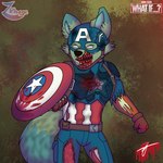 anthro blood bodily_fluids gore male solo superhero z_rhage marvel what_if...? captain_america canid canine canis mammal undead wolf zombie 1:1 digital_media_(artwork) hi_res