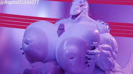 anthro areola balding belly big_belly big_breasts big_penis biped bodily_fluids breast_play breasts butt duo female fingers genitals huge_breasts huge_penis human_on_anthro hyper hyper_breasts indominus interspecies male male/female muscular muscular_female nipples nude obese overweight penis prehistoric sex sweat thick_thighs titfuck white_body raphal31034377 jurassic_park jurassic_world universal_studios dinosaur human indominus_rex mammal prehistoric_species reptile saurischian scalie theropod 16:9 3d_(artwork) 3d_animation animated digital_media_(artwork) hi_res no_sound short_playtime video widescreen