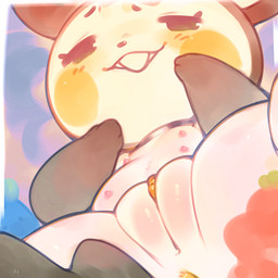 anus barely_visible_anus bedroom_eyes blush buckteeth cheek_spots chibi clitoris eyebrows female female_feral feral genitals grey_body looking_at_viewer low-angle_view multi_nipple multicolored_body narrowed_eyes nipples seductive simple_eyes solo spread_legs spreading teeth vulva white_body worm's-eye_view ligma_(artist) nintendo pokemon emolga generation_5_pokemon pokemon_(species) 1:1 2026 digital_media_(artwork) hi_res portrait shaded three-quarter_portrait