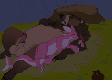 2_penises 5_fingers 5_toes 6_ears anatomically_correct anatomically_correct_genitalia anatomically_correct_penis animal_genitalia animal_penis anthro arm_markings aroused bag balls bear_ears becoming_erect belly big_balls big_ears big_penis biped brown_arms brown_body brown_claws brown_ears brown_feet brown_fur brown_hands brown_legs brown_mane brown_pawpads brown_paws cheek_markings claws cuddling den detailed_background digitigrade dolphin_tail duo erection eyes_closed facial_markings feet feral finger_claws fingers fish_tail fur fur_markings genitals green_eyes hair half-closed_eyes half-erect half_asleep head_markings hemipenes larger_feral larger_male lying male male/male male_anthro male_feral mane mane_hair markings monotone_balls monotone_body monotone_feet monotone_genitals monotone_hands monotone_inner_ear monotone_markings monotone_penis monotone_scales monotone_tail multi_ear multi_genitalia multi_penis multicolored_body multicolored_ears multicolored_fur multicolored_penis muzzle_(marking) narrowed_eyes night nude on_back on_ground open_mouth outside pawpads paws penis pink_body pink_ears pink_feet pink_hands pink_pawpads pink_paws pink_penis pink_scales pink_tail pink_tongue plantigrade quadruped red_penis scales sharp_teeth sheath short short_ears short_fur size_difference sleeping sleeping_nude sleeping_together small_ears small_penis smaller_anthro smaller_male snout snout_markings tail tail_over_leg tan_balls tan_belly tan_body tan_ears tan_fur tan_markings tan_sheath teeth thick_penis thin_penis three-quarter_view toe_claws toes tongue two_tone_body two_tone_ears two_tone_fur two_tone_penis ursine_ears ursine_genitalia ursine_penis vein veiny_penis wet_dream sephrendemon third-party_edit mythology kuruk_(character) yat_(oceansend) bear brown_bear grizzly_bear kobold mammal mythological_creature mythological_scalie reptile scalie ursidae ursine 2025 absurd_res digital_drawing_(artwork) digital_media_(artwork) hi_res sketch