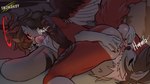 69_position animal_genitalia anthro bodily_fluids canine_genitalia deep_throat duo female genitals hibryd male male/female masturbation oral oral_masturbation oral_penetration penetration sex vaginal snowbaby_(artist) canid canine canis mammal wolf 16:9 hi_res widescreen