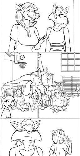 adolescent anthro athletic_wear ball basketball basketball_(ball) bottomwear breasts clothed clothing dancing exercise exposure_variation feet female footwear group gym hair legwear male mature_anthro mature_female pawpads playing_sport pole shirt shoes shorts sit-up sitting socks sport stripper_pole topwear weightlifting whistle_(object) workout young young_anthro redout nickelodeon t.u.f.f._puppy annie_hill bobby_beagle clarissa_chipmunk counting_cougar craig_capri daniel_deer fan_character josh_kass mallory_renard phonics_fox beagle bovid canid canine canis caprine chipmunk cougar deer domestic_cat domestic_dog felid feline felis fox goat ground_squirrel hunting_dog lagomorph leporid mammal procyonid rabbit raccoon rodent scent_hound sciurid 2020 absurd_res digital_drawing_(artwork) digital_media_(artwork) hi_res monochrome