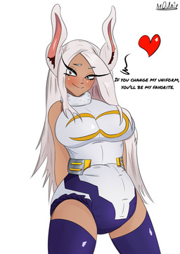 big_breasts blush breasts closed_smile clothed clothing diaper diaper_fetish diapersuit ear_tuft eyeshadow female hair hands_behind_back heart_symbol leggings legwear makeup mouth_closed red_eyes smile solo tan_body text tuft unclean_diaper used_diaper wearing_diaper white_hair m0dniy my_hero_academia rumi_usagiyama animal_humanoid humanoid lagomorph lagomorph_humanoid leporid_humanoid mammal mammal_humanoid quirked_human_(my_hero_academia) rabbit_humanoid absurd_res hi_res