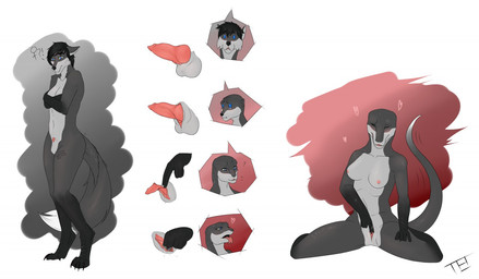 animal_genitalia animal_penis anthro balls balls_shrinking biped black_hair black_markings black_nose blue_eyes blush bodily_fluids breasts canine_genitalia canine_penis close-up countershade_face countershade_neck countershade_torso countershading covering covering_breasts dipstick_tail erection eyes_closed female female_symbol fingering forked_tongue front_view gender_symbol gender_transformation genital_close-up genital_fluids genitals genitals_shrinking gloves_(marking) grey_body hair heart_symbol herm intersex intravaginal_penis knot leg_markings logo looking_down looking_down_at_self male markings masturbation motion_lines mtf_transformation navel nipples non-mammal_breasts non-mammal_nipples non-mammal_vulva nude open_mouth penis penis_close-up penis_shrinking pussy_close-up question_mark sheath simple_background sitting sitting_on_ground smile socks_(marking) solo species_transformation spread_legs spreading standing symbol tail tail_markings tail_motion tailwag tears three-quarter_view tongue tongue_out transformation transformation_sequence vaginal vaginal_fingering vaginal_fluids vaginal_masturbation vulva white_background white_body white_countershading white_markings theeldertrinity forefox canid canine fox lizard mammal reptile scalie 2017 artist_logo colored shaded