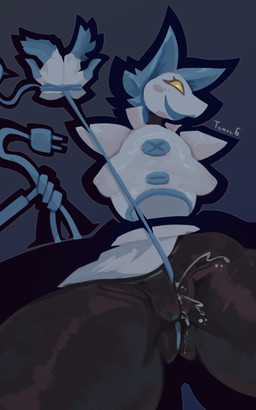 anthro bdsm black_clothing blue_hair blush blush_stickers bodily_fluids bondage bound breasts butt camel_toe clothed clothing dripping female floating_hands genital_fluids genitals hair machine open_mouth pussy_floss simple_background smile solo tight_clothing vaginal_fluid_drip vaginal_fluids vaginal_fluids_through_clothing vulva wet wet_clothing whip white_clothing yellow_eyes tomol6 deltarune undertale_(series) tasque_manager darkner felid feline mammal robot robot_anthro hi_res