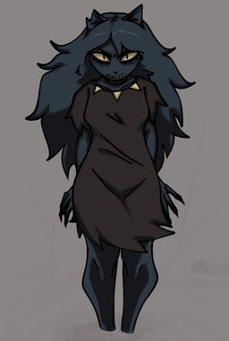 anthro blue_body blue_ears blue_fur blue_hair breasts clothed clothed_anthro clothed_female clothing dress eyebrows eyelashes female female_anthro fingers fur grey_background hair notched_ear simple_background solo teeth xarop77 catwitch_(xarop77) domestic_cat felid feline felis mammal 2024 digital_drawing_(artwork) digital_media_(artwork) portrait three-quarter_portrait