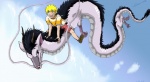 black_eyes blonde_hair blue_eyes bottomwear claws clothing cloud duo feral flying footwear fur glistening hair happy horn japanese male outside purple_body purple_skin shoes shorts sky skyscape smile sneakers tail whiskers mosny asian_mythology east_asian_mythology ghibli mythology naruto spirited_away naruto_uzumaki sasuke_uchiha dragon eastern_dragon mythological_creature mythological_scalie reptile scalie comic crossover