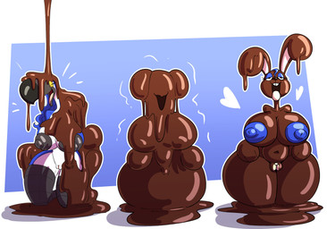 anthro areola beak bedroom_eyes big_beak big_breasts black_areola black_nipples blue_areola blue_background blue_body blue_hair blue_nipples breasts buckteeth candy chocolate chocolate_bunny covered_in_chocolate dessert eyelashes eyes_closed eyeshadow female food genitals hair holidays huge_breasts makeup multicolored_body narrowed_eyes navel nipples open_mouth paws puddle rabbit_ears seductive simple_background smile solo species_transformation teeth thick_thighs three_frame_sequence tongue tongue_out transformation transformation_sequence vulva white_background white_body wide_hips sachasketchy easter reina_(sachasketchy) animate_inanimate avian bird food_creature lagomorph leporid living_candy living_chocolate mammal rabbit toucan 2025 digital_drawing_(artwork) digital_media_(artwork) hi_res sequence