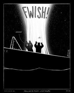 anthro black_background black_border boat border broken_glass duo glass male motorboat_(boat) night simple_background sound_effects spray vehicle watercraft wave yelp sharkinthepark maccaw_(sharkinthepark) macleish_(sharkinthepark) avian bird canid canine canis domestic_dog mammal owl 2025 4:5 absurd_res comic greyscale hi_res monochrome