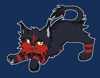 ambiguous_gender feral markings playful simple_background smile smiling_at_viewer solo spiky_fur striped_markings stripes transparent_background threeneonlobsters nintendo pokemon generation_7_pokemon litten pokemon_(species) alpha_channel