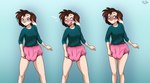 anthro cloth_diaper clothed clothing diaper female multiple_expressions pantsless plastic_pants arzdin