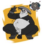 anal anal_penetration anthro asian_conical_hat balls belly big_breasts black_dildo black_glans blush breasts clothing dildo dildo_in_ass dildo_insertion dildo_sitting eyewear flaccid fur genitals gesture glans glasses hand_gesture hat headgear headwear male male_penetrated multicolored_body multicolored_fur nipples nude object_in_ass penetration penis sex_toy sex_toy_in_ass sex_toy_insertion simple_background smile solo text v_sign ryonane mihoyo zenless_zone_zero pan_yin_hu bear giant_panda mammal 1:1 2025 digital_drawing_(artwork) digital_media_(artwork) flat_colors hi_res