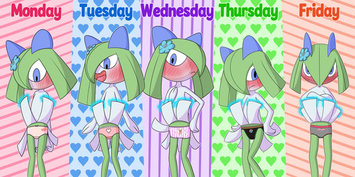 angry assisted_exposure biped black_clothing black_panties black_underwear blue_eyes blush blush_lines blushing_profusely bottomwear bottomwear_pull bow_panties bow_underwear boy_shorts childish_panties childish_underwear clothed clothing clothing_lift clothing_pull colored_edge_panties colored_edge_underwear crossed_arms crotch_seam embarrassed female flower_on_head frilly frilly_clothing frilly_panties frilly_underwear front-print_panties front-print_underwear green_body heart_background heart_clothing heart_panties heart_print_panties heart_print_underwear heart_symbol heart_underwear humiliation lace_panties lace_underwear looking_down magic magic_aura open_mouth panties pattern_background pattern_bottomwear pattern_clothing pattern_panties pattern_underwear pink_clothing pink_panties pink_underwear pokemon_panties print_clothing print_panties print_underwear simple_background skirt skirt_lift skirt_pull solo standing star_pattern_panties star_pattern_underwear striped_background striped_bottomwear striped_clothing striped_panties striped_underwear stripes telekinesis text text_on_clothing text_on_panties text_on_underwear underwear upskirt white_clothing white_panties white_underwear ponponthedreambunny nintendo pokemon victoire_(ponponthedreambunny) buneary generation_3_pokemon generation_4_pokemon kirlia pokemon_(species) shiny_pokemon 2026 2:1 absurd_res digital_drawing_(artwork) digital_media_(artwork) english_text hi_res