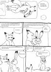 ambiguous_gender anthro bernielover black_and_white butt canid canine comic disney duo english_text female female/ambiguous fox genitals hi_res judy_hopps lagomorph leporid male male/female mammal monochrome nick_wilde nude penis profanity rabbit red_fox sex simple_background speech_bubble text true_fox white_background zootopia