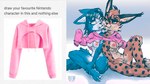 anthro bottomless breasts clothed clothing duo feet female fur hoodie looking_at_another markings nails narrowed_eyes nipples nude pink_clothing pink_sweater pink_topwear sharing_clothing simple_background spots spotted_body spotted_fur sweater sweater_only tail text toenails toes topwear topwear_only twitter_hoodie ladydino meme_clothing nintendo star_fox krystal_(star_fox) miyu_(star_fox) canid canine felid feline fox lynx mammal 2023 english_text hi_res meme