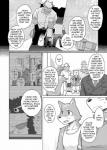 anthro canid canine canis clothing comic cotton_(artist) dialogue domestic_dog english_text greyscale japanese_text male mammal monochrome natsume_(tooboe_bookmark) nitobe text tooboe_bookmark