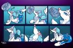 anthro belly big_belly bubble drinking female female_pred feral fur hair male oral_vore slurping swallowing vore rena_ayama nintendo pokemon swiftayama canid canine fox generation_7_pokemon mammal marine pinniped pokemon_(species) primarina comic