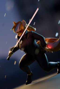 anthro bulletproof_vest cybernetic_arm cybernetic_eye cybernetic_limb cybernetics cyberpunk eyewear gynomorph intersex looking_at_viewer machine smile solo sunglasses haolde ha1 canid canine canis equid equine horse hybrid mammal wolf absurd_res hi_res