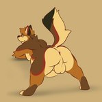 anthro anus ass_up balls belly big_balls big_butt brown_body brown_fur brown_hair butt fur genitals green_eyes hair leaning leaning_forward male nude nude_anthro nude_male overweight overweight_anthro overweight_male presenting presenting_hindquarters raised_tail rear_view solo tail tan_belly 67marshmallows levi_sheppy_(betaetadelota) canid canine canis domestic_dog german_shepherd herding_dog mammal pastoral_dog