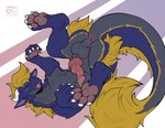 animal_genitalia anus balls blep bodily_fluids claws dripping feral fur genital_fluids genitals grey_body grey_fur knot male penis perineum pink_anus pink_knot pink_penis precum precum_drip purple_body purple_fur sheath solo tongue tongue_out white_claws yellow_body yellow_fur thesecretcave mythology arch_(goodornot) dragon furred_dragon furred_scalie mythological_creature mythological_scalie scalie hi_res