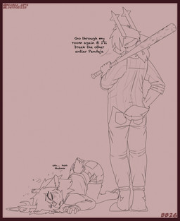 abuse anthro bat_(object) broken_horn bruised bruised_eye bruised_face clothed clothing dazed duo feliz_holiday_(beabea_arts) female female/female gynomorph gynomorph/female horn implied_abuse intersex intersex/female mean on_ground text threatening beabea_arts deltarune undertale_(series) dess_holiday deer humanoid mammal new_world_deer reindeer absurd_res hi_res spanish_text sibling_(lore) sister_(lore) sisters_(lore)